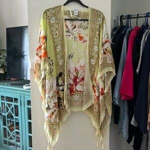 Lime green floral Shaw . Nine West / one size fits all